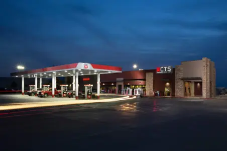 View of the CTS parking lot in Ada West