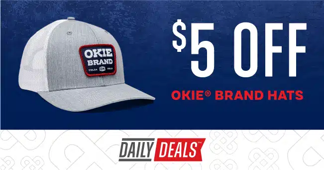 $5 off OKIE trademark brand hats